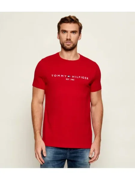 Tricou Tommy Hilfiger Jeans roșu