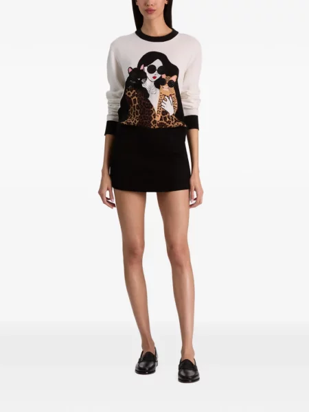 Pulover Alice + Olivia alb