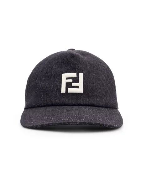 Czapka z daszkiem Fendi z logo czarna