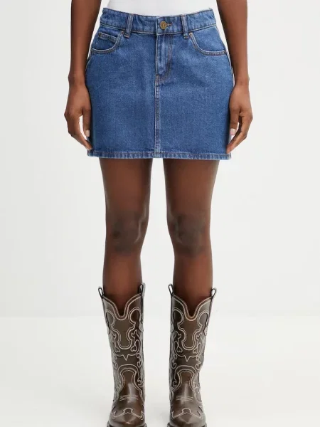 Adidas Originals spódnica jeansowa niebieska