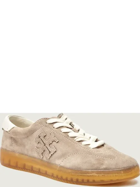 Sneakerși Tory Burch din piele de căprioară bej