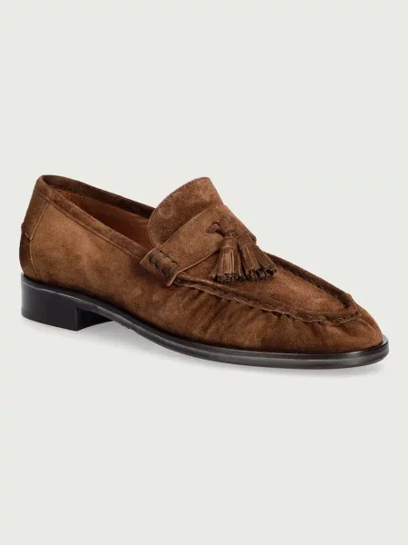 Billi Bi mocasini pentru femei din piele întoarsă Arabica babysilk suede maro