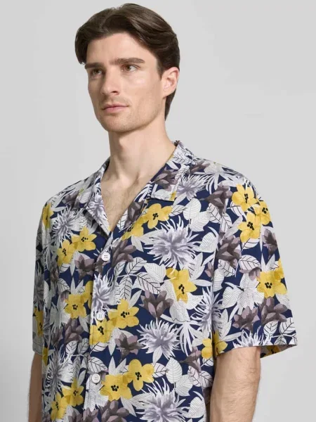 Koszula casualowa o kroju relaxed fit z czystej model BEACH' Hugo żółta