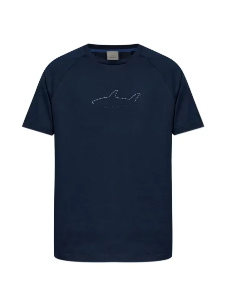 Majica Paul & Shark s autogramom plava