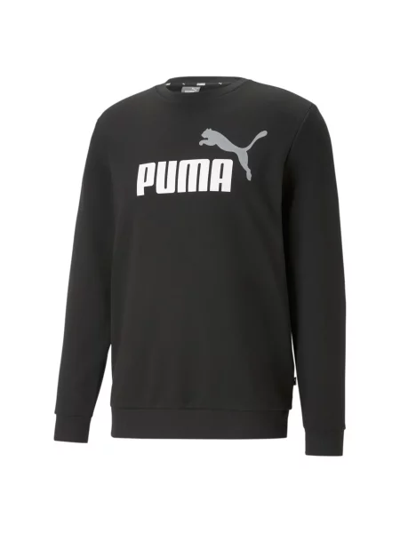 PUMA bluza bez kaputra ESS+ 2 Col Big Logo Crew TR S czarna