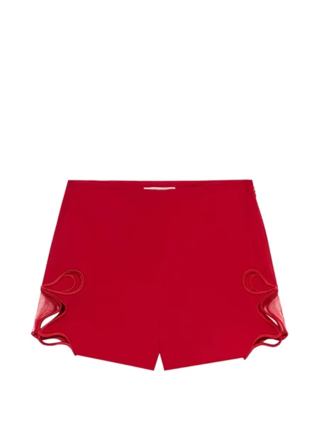 Pantaloni scurți Blumarine cu broderie roșu