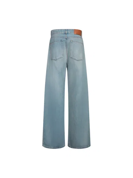 Szerokie jeansy Msgm niebieskie