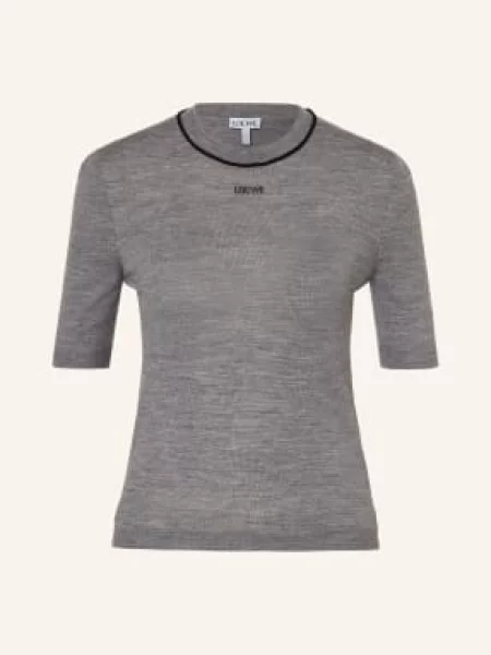 Loewe Pletené Tričko černošedá