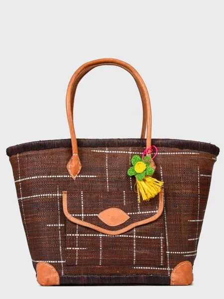 Le Comptoir de la plage Пляжна сумка Manjopika_Braun Солома коричневий