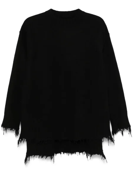 Pulover Jil Sander cu decolteu rotund negru