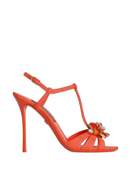 Sandale Dolce & Gabbana cu broderie portocaliu