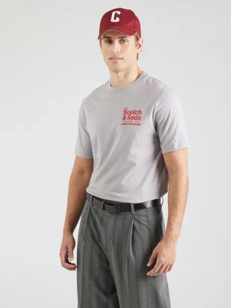 SCOTCH & SODA Póló kő / rikító piros
