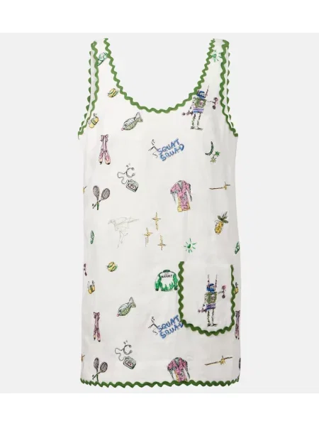 Rochie Alemais cu broderie de in alb