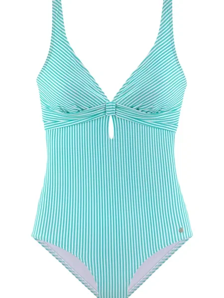 S.Oliver Costum de baie întreg verde mentă / murdar alb