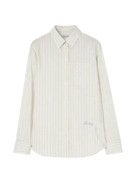 Cămașă Burberry cu dungi clasică galben