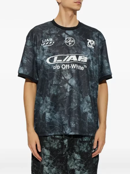 Tricou L/ab C/o Off-white cu imagine alb