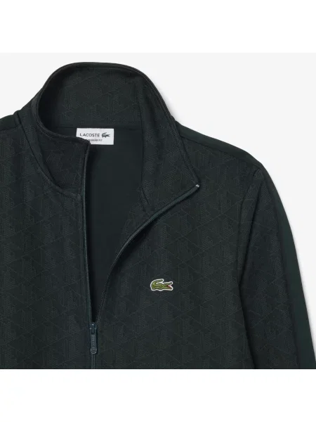 Lacoste Kurtka Dresowa Na Żakard Paris Ciemnozielona zielony