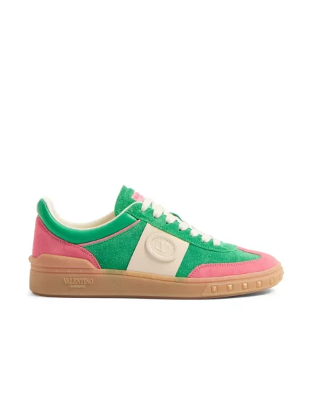 Sneakersy Valentino Garavani sznurowane skórzane różowe