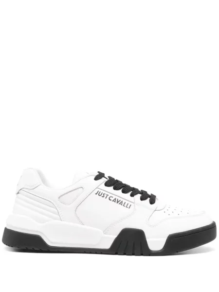 Sneakerși Just Cavalli din piele alb