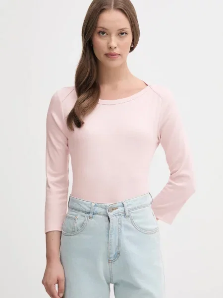 Блуза с дълги ръкави United Colors of Benetton розово