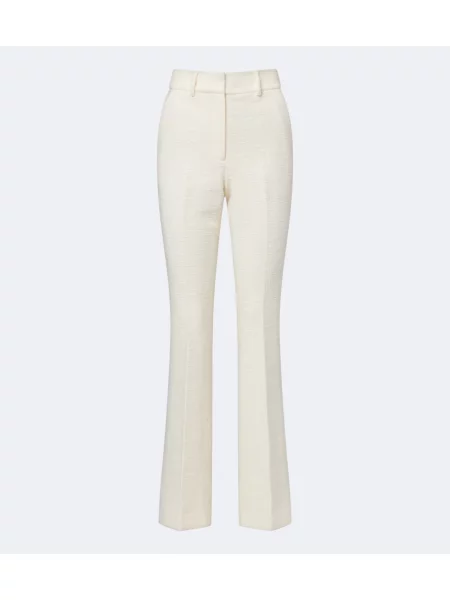 Pantaloni Rebecca Vallance din tweed alb