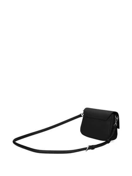 Mini geantă messenger Lacoste mini negru