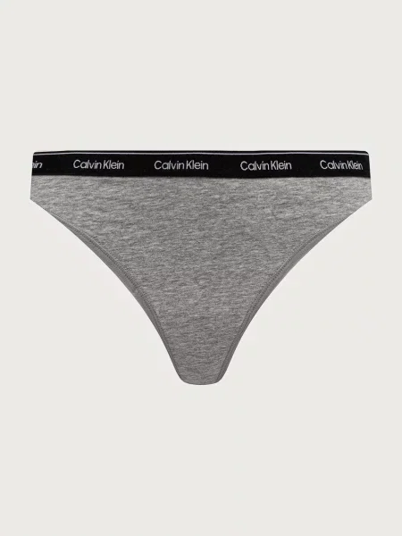 Calvin Klein Underwear tangá dámske s bavlnou sivá