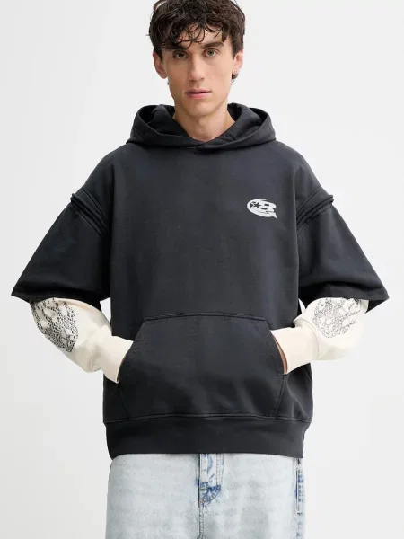 Barrow bluza z kapturem z nadrukiem szary