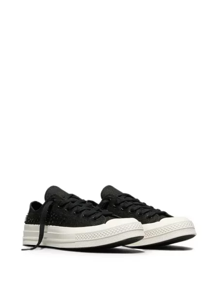 Sneakerși Converse Chuck 70 cu model leopard cu mărgele negru