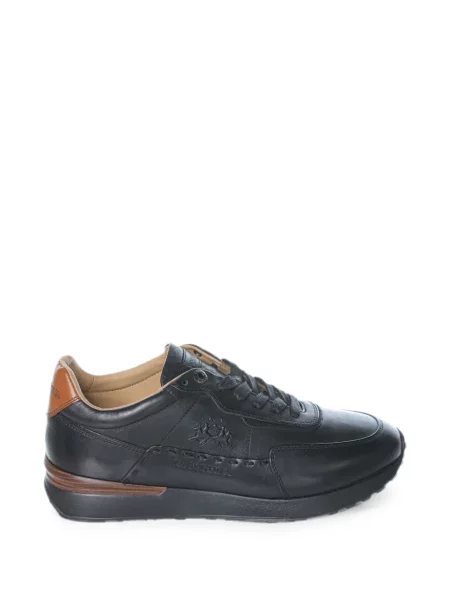 Δερμάτινα sneakers La Martina μαύρο