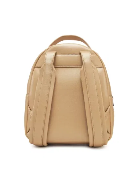Plecak Love Moschino z logo beżowy