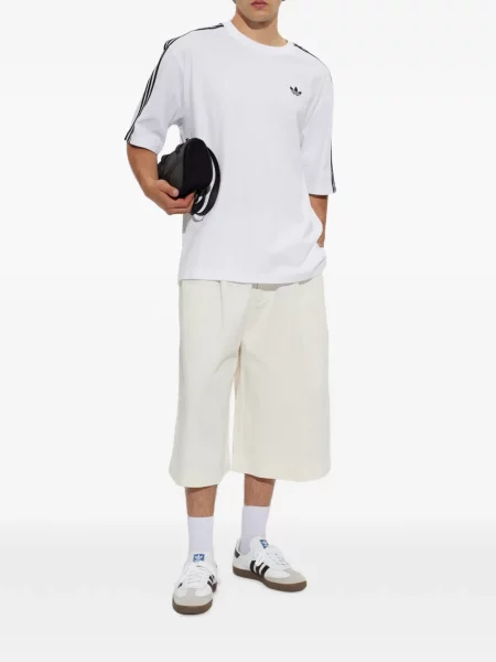 Pantaloni scurți din denim Adidas alb