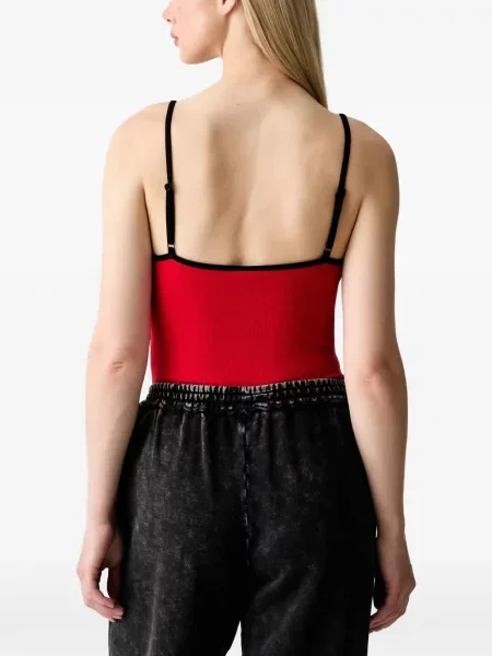 Боди Karl Lagerfeld Jeans с принт червено