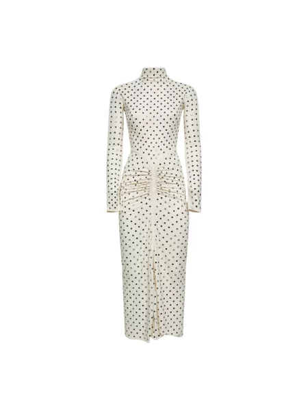 Sukienka Alaïa z dżerseju drapowana biała