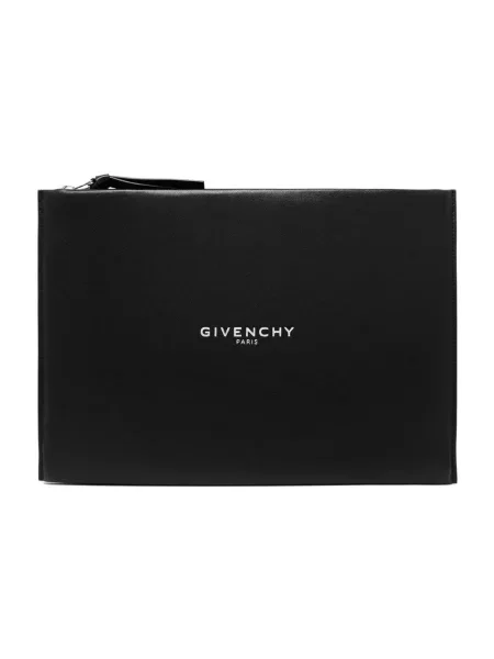 Portfel Givenchy skórzany z logo czarny