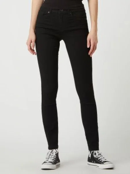 Jeansy z dodatkiem streczu model ‘Tanya’ Vero Moda czarne