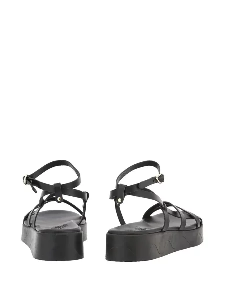 Sandale Ancient Greek Sandals din piele cu platformă negru