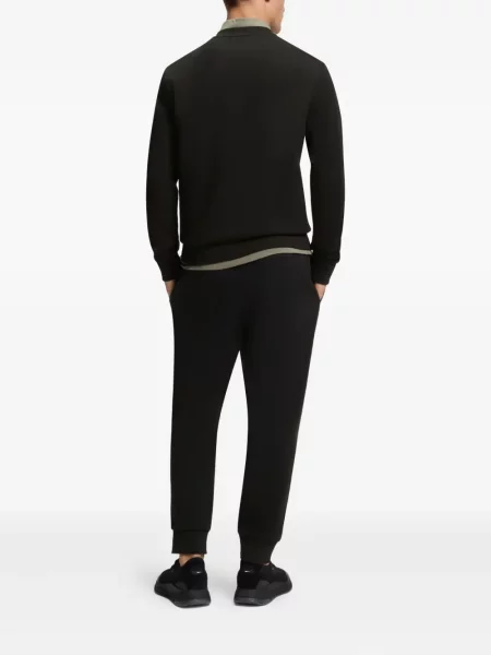 Hanorac crewneck Boss cu imagine negru