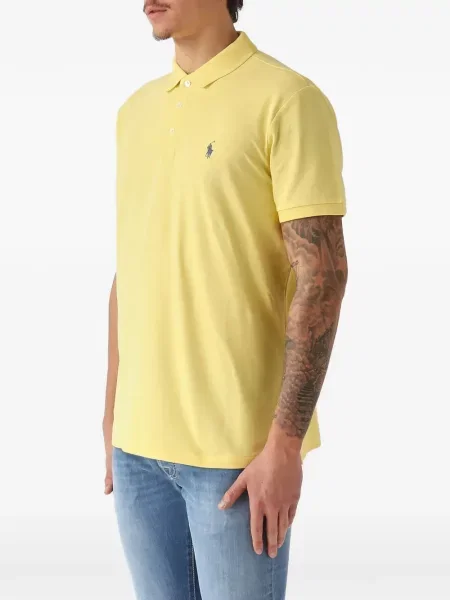 Πουκάμισο Polo Ralph Lauren με κέντημα από ζέρσεϋ μπλε