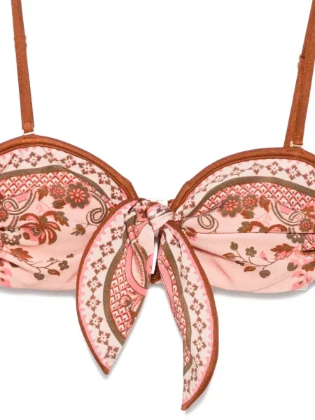 Bikini Zimmermann cu imagine cu model paisley roz