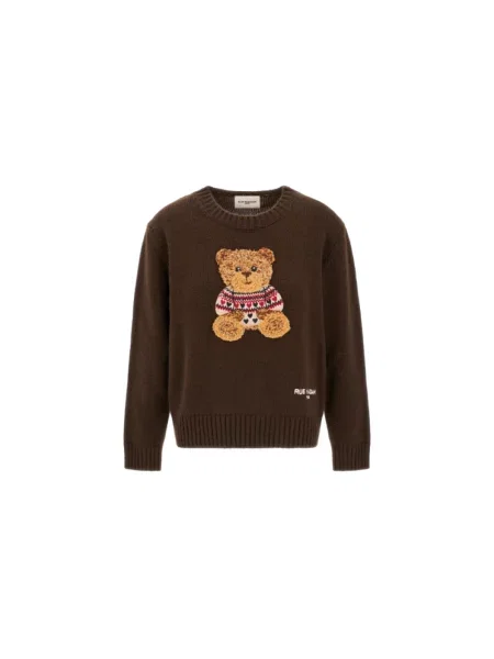 Sweter Rue Madam wełniany brązowy