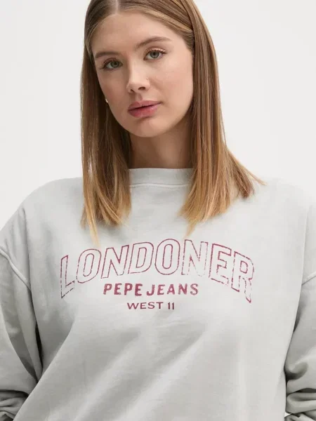 Суитчър Pepe Jeans с принт сиво