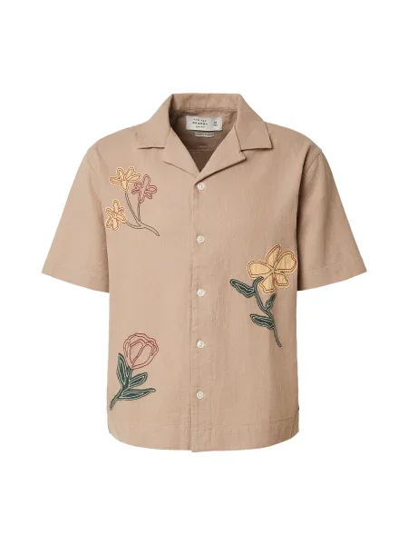 Abercrombie & Fitch Srajca svetlo rjava / rumena / zelena rdeča