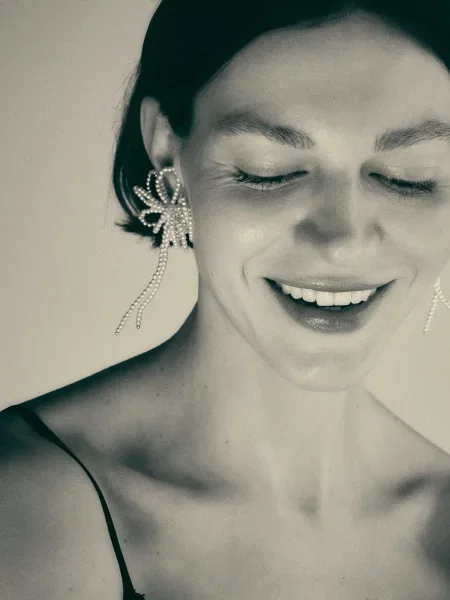 Серьги Reserved с бисером белые