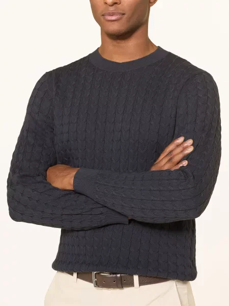 Strokesman's Sweter blau granatowy
