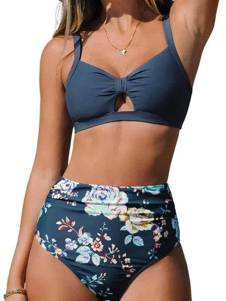 Купальник Cupshe сіро-синій синій