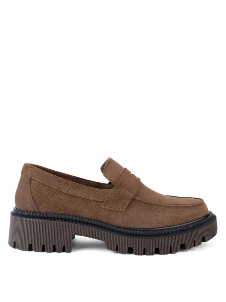 Замшевые лоферы Oldcom коричневые