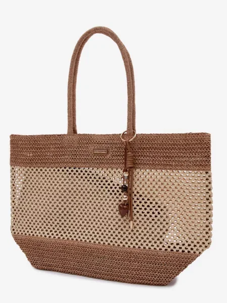 Geantă de plajă Flora & Co maro