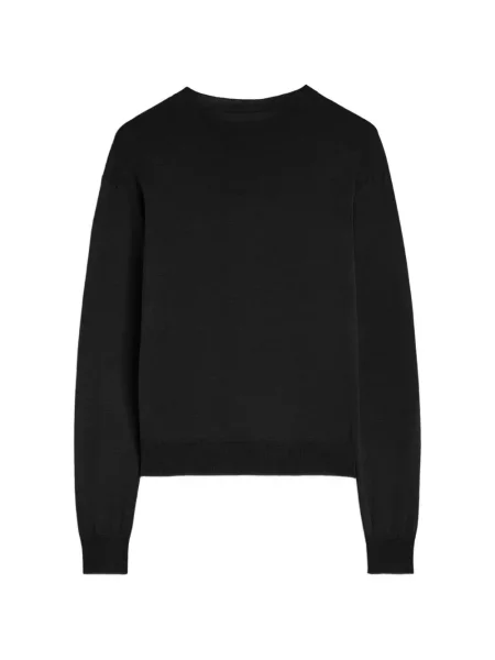 Pulover Jil Sander cu decolteu rotund negru