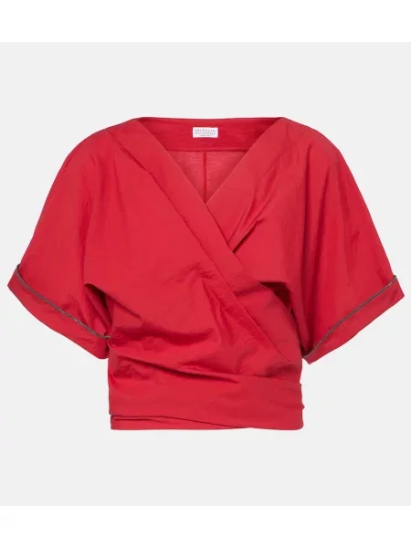 Bluză Brunello Cucinelli roșu